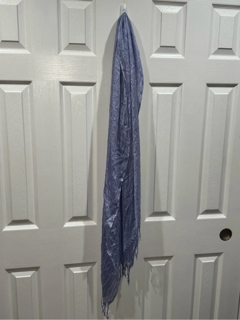🪻 LOOK BY M NWT Women's Scarf Wrap REAL SILK in periwinkle purple/light blue 🪻